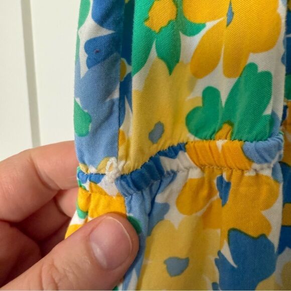 Loft Sundress Dress Size S Yellow Blue Floral Sleeveless Beach Summer Colorful - Picture 5 of 14